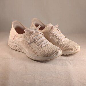 Sketchers - Women's Slip-On Sneakers - Color: Natural - Size US 9